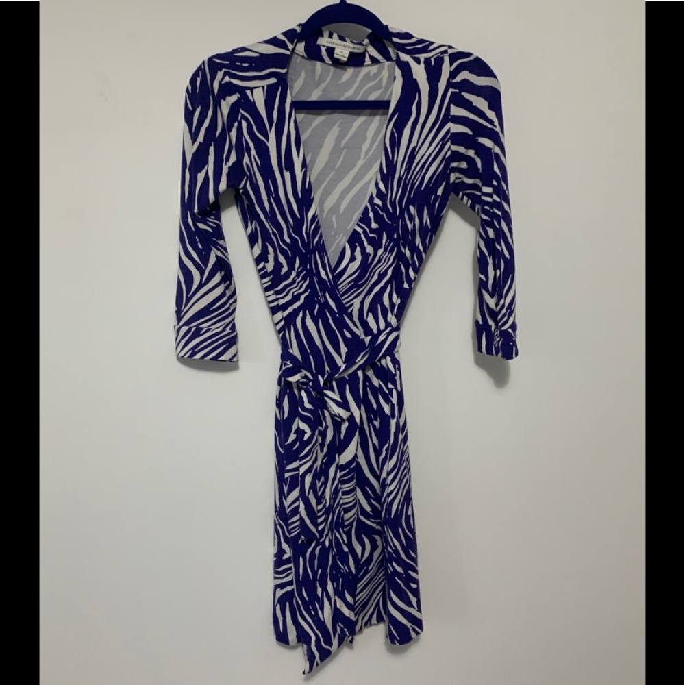 Diane Von Furstenberg DVF purple wrap dress